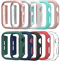 10 Pack Compatible for Apple Watch Case 38mm Series 3 2 1, Hard PC Bumper Case Protective Cover Frame Compatible for…