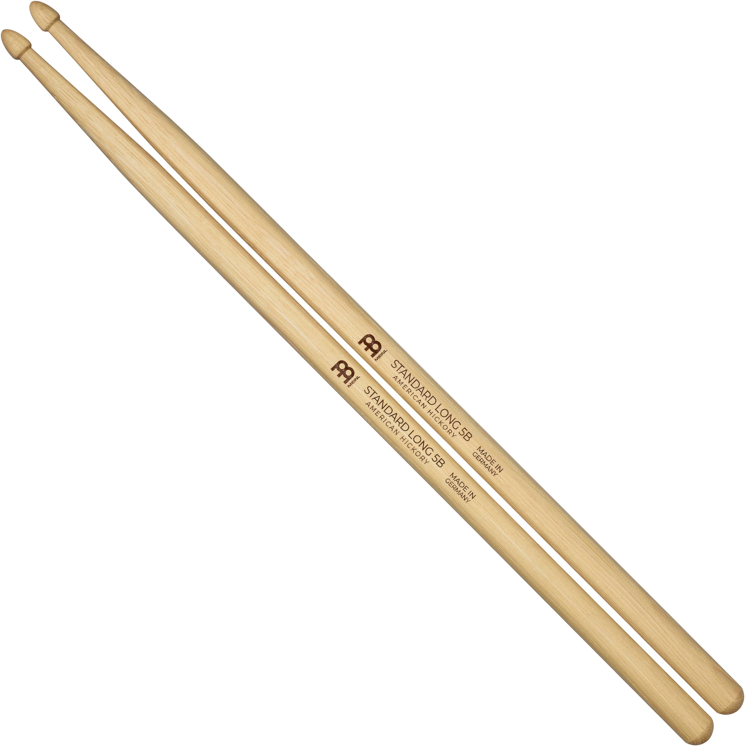 Meinl Stick & Brush Drumsticks, Standard Long 5B - American Hickory with Acorn Shape Wood Tip - MADE IN GERMANY (SB104)