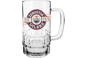Inglasco NHL Edmonton Oilers Banner Beer Stein Mug with Handle, 18-Ounce