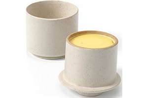 KIBAGA Beautiful Ceramic Butter Crock For Kitchen Countertop – Premium Container with Water Seal is Perfect to Keep Your Butter Fresh, Soft and Spreadable - Easy to Use French Butter Holder with Lid