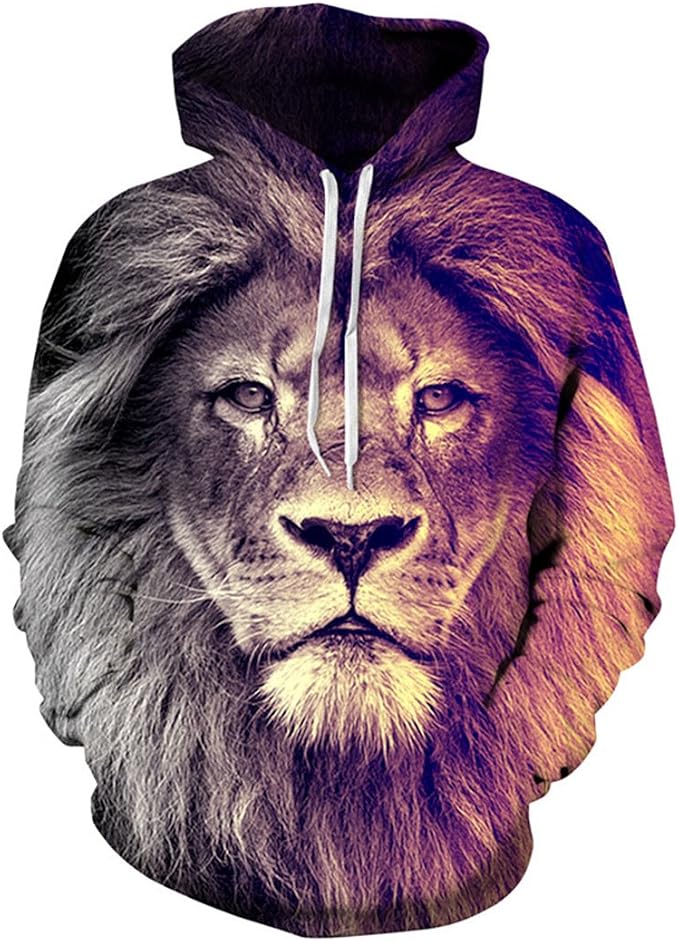 Sudadera Unisex Con Estampado De León Y Tigre – Divertida, Cómoda Y Con Estilo Callejero
