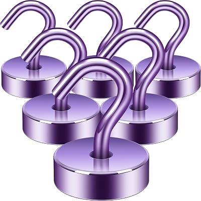 Neosmuk Magnetic Hooks Purple 40lb+ Heavy Duty Cruise Ship Accessories
