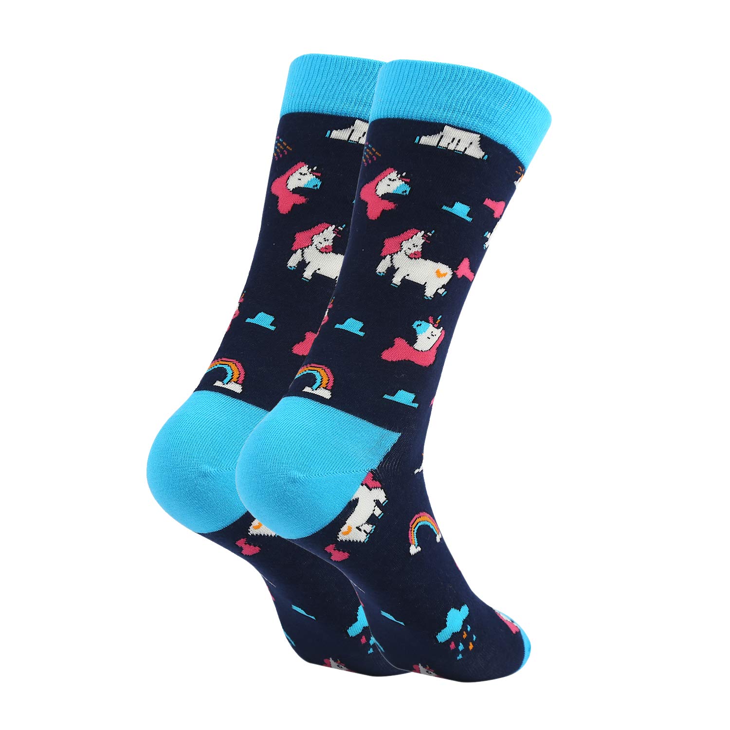 Womens Funny Novelty Unicorn Crew Socks Crazy Casual Rainbow Cotton Socks