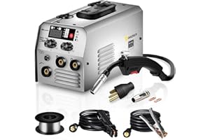 S SIMDER SSIMDER 140 Amp MIG Welder 110V Machine Stick/Flux Core MIG/Lift TIG 3 in 1 Welding Machine with IGBT Inverter and 1lb Welding Wire, for Metal DIY Projects/Home/Farm/Car