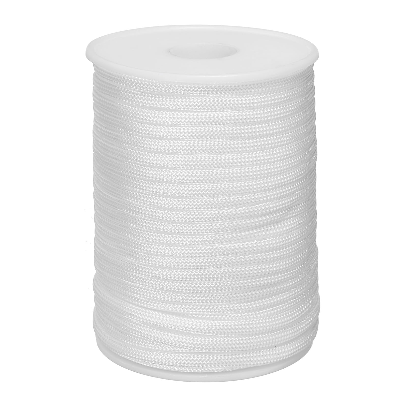 PATIKIL 100 Feet Paracord Rope 550lb, 7 Strand Parachute Cord 4mm Paracord Lanyard Spool Cord for Survival Bracelet Tent Camping, Hiking, DIY Projects, White