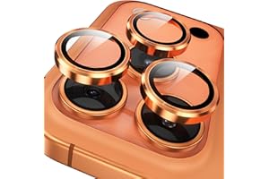 YWXTW Camera Lens Protector for iPhone 17 Pro/iPhone 17 Pro Max, [1 Step Installation Tray] Tempered Glass Screen Protector Metal Individual Camera Cover Accessories Case Friendly (Cosmic Orange)
