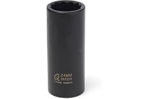 Sunex 267224 1/2-Inch Drive 24-mm 12-Point Deep Impact Socket