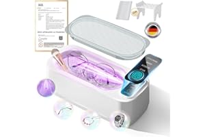 VCNFPRO 5.0 AI Upgraded Ultrasonic Jewelry Cleaner【Top1 200W German Motor】【SGS-Certified 55KHz Ultrasonic & Dual Tech】 4 Smart Modes for Jewelry, Eyeglasses, Rings, Watch Straps, Razors