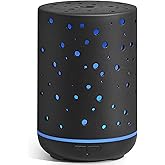 InnoGear Essential Oil Diffuser, 150ml Ceramic Diffuser Ultrasonic Air Diffusers Humidifier Cool Mist Aromatherapy Diffuser with 2 Mist Modes Waterless Auto Off for Home Office, Black