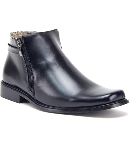 Amazon.com | Jazamé Men's 87244 Ankle High Double Zip Square Toe