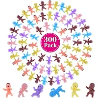 120pcs Mini Plastic Babies For Baby Shower Games - 3/4 Inch Pink Party Favors & Ice Cube Game
