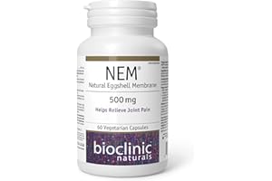 BioClinic Naturals NEM Natural Eggshell Membrane 500 mg, 60 Vegetarian Capsules, Clinically Proven to Help Reduce Joint Pain 