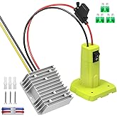 18V to 12V Step Down Converter Compatible with Ryobi 18V Battery Adapter, Voltage Converter DC 12V 15A 180W Buck Converter Regulator, Power Wheel Adapter with Switch, 30A Fuse & Wire Terminal