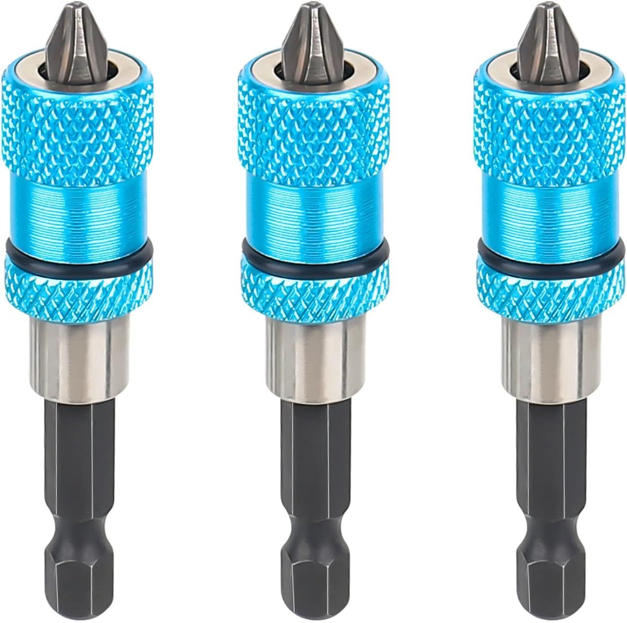 Drywall Bit Holder Drywall Bit Magnetic Quick Change Bit Holder 1/4 Inch Hex Shank Quick Change Magnetic Bit Holder Screw Depth Adjustment Screw Attachment Drywall Pack of 3