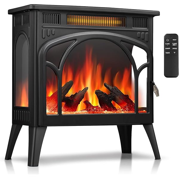 Amazon.com: TURBRO Firelake 27-Inch Electric Fireplace Heater -  Freestanding Fireplace with Mantel, No Assembly Required - 7 Adjustable  Flame Effects, Overheating Protection, CSA Certified - 1400W, Gray Wash :  Home u0026 Kitchen