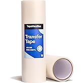 TapeManBlue Clear Transfer Tape for Vinyl, 12" x 50' Roll, Made in America, Premium Vinyl Transfer Tape for Crafts, Decals, and Letters