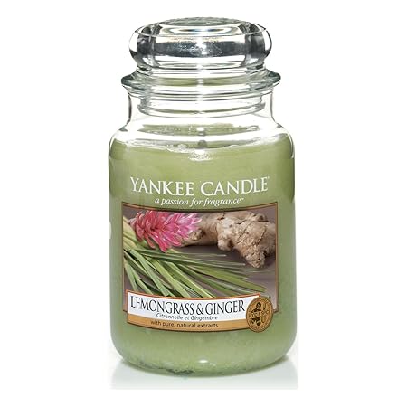 Yankee Candle Glaskerze, groß, Lemongrass and Ginger