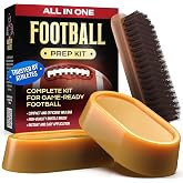 FORTIVO 3 in 1 Football Prep Kit - for Secure Grip and Improved Tack, Leather Football Wax and Accessories for Professional and Youth Players - with 2 Wax Bars &amp; 1 Brush