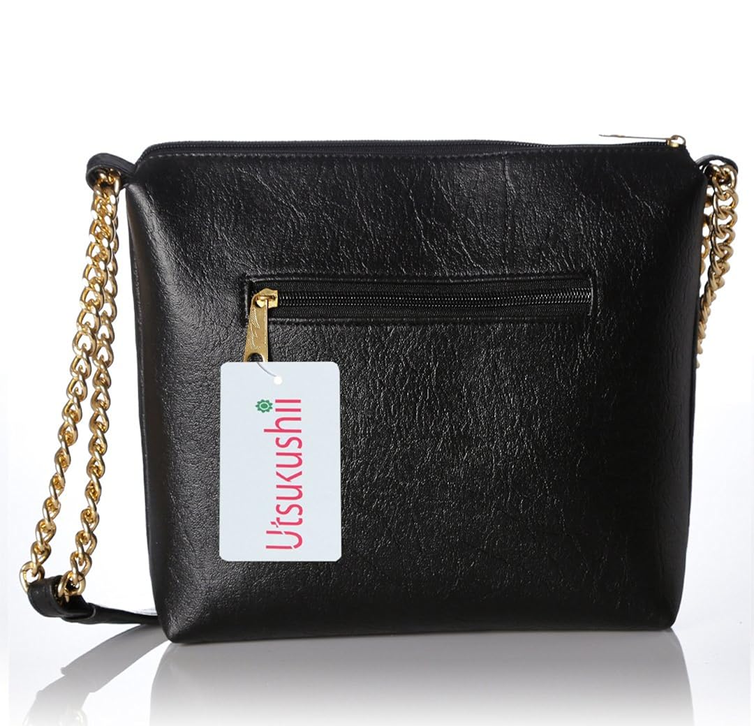 utsukushii women's sling bag (black) (bg556a)