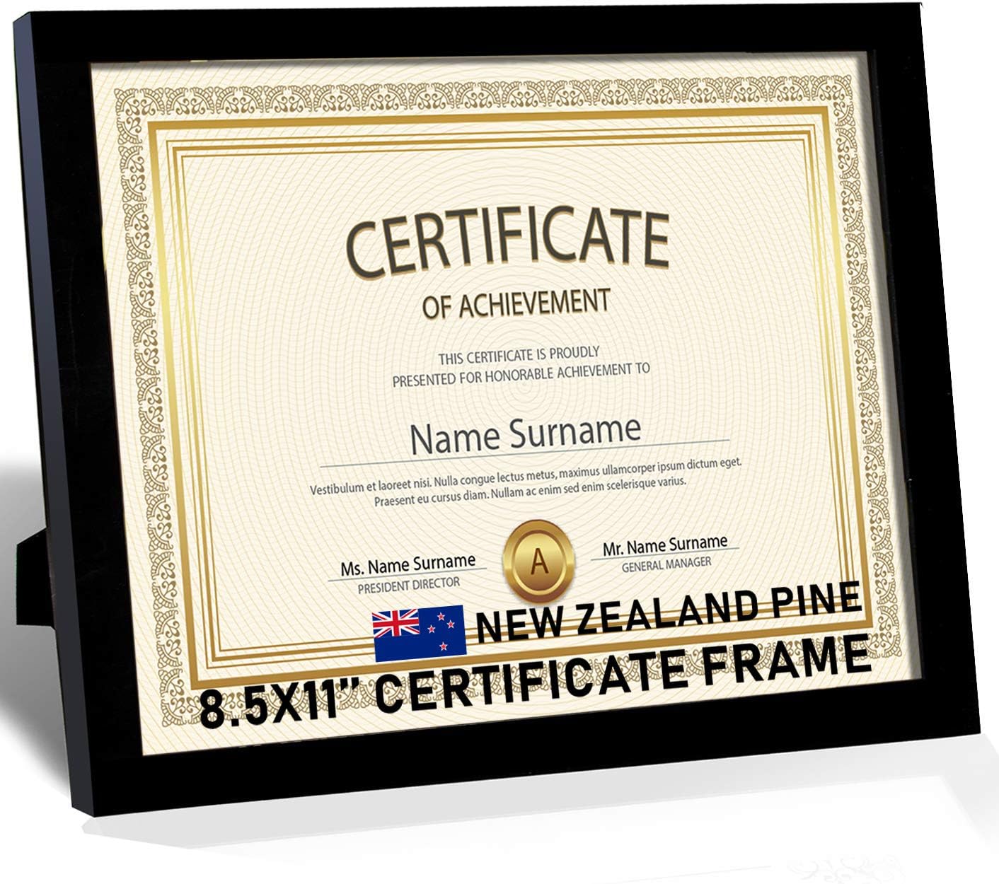 Beyond Your Thoughts Wood + Real Glass (Hang/Stand) Certificate 8.5