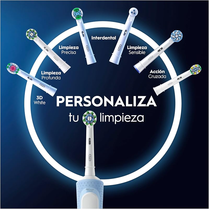 Escova de dentes elétrica Vitality Pro com 1 cabeça, azul