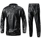 MulYeeh Sauna Suit Sweat Suit Gym Fitness Workout Anti-Rip Lightweight Upgrade Materials Plus Size Suit for Men Women