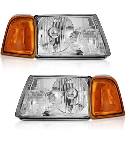 Driver Passenger Headlight Set For 93-97 Ford Ranger; CAPA Certified