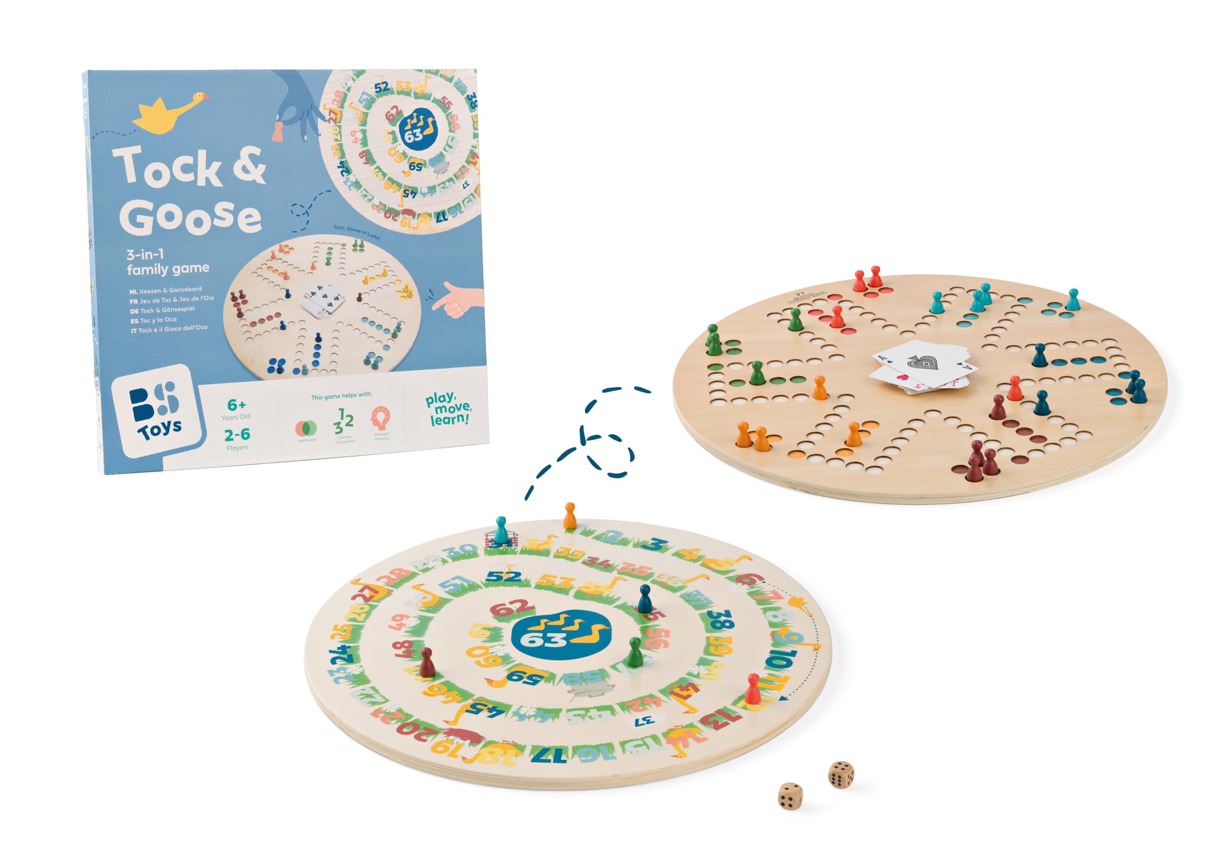 BS Toys Tock & Gans - Gesellschaftsspiel/Brettspiel für Kinder & Erwachsene - Geschenk für Geburtstag/Weihnachten - Brettspiele ab 6 Jahren, Für 2-6 Spieler 7