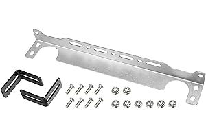 X AUTOHAUX Universal Oil Cooler Mounting Bracket Kit 330mm Aluminum Alloy Engine Oil Cooler Radiator Adapter Kit Oil Cooler B