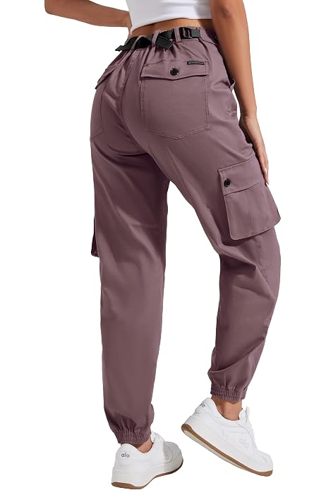 Pantalones Cargo Jogging Mujer GRECERELLE - Cintura Elástica, Tejido Fluido Y Ligero, 4 Bolsillos - Estilo Y2K Streetwear
