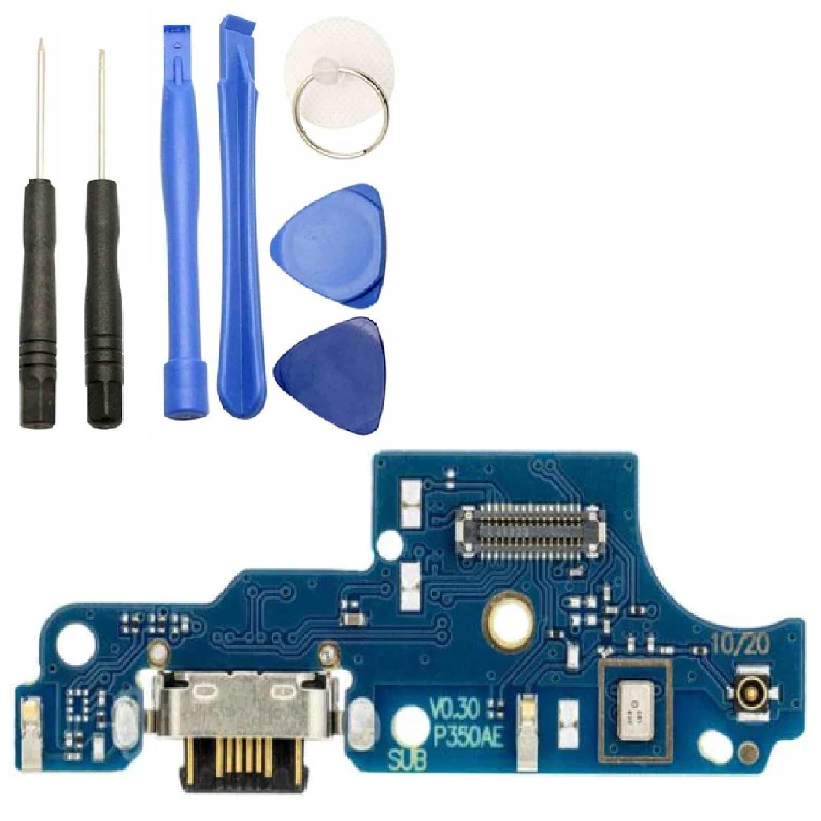 iReplaceParts Charging Port For Motorola Moto G9 Play Dock Connector & Lower Microphone Replacement With Tool Kit XT2083, XT2083-1