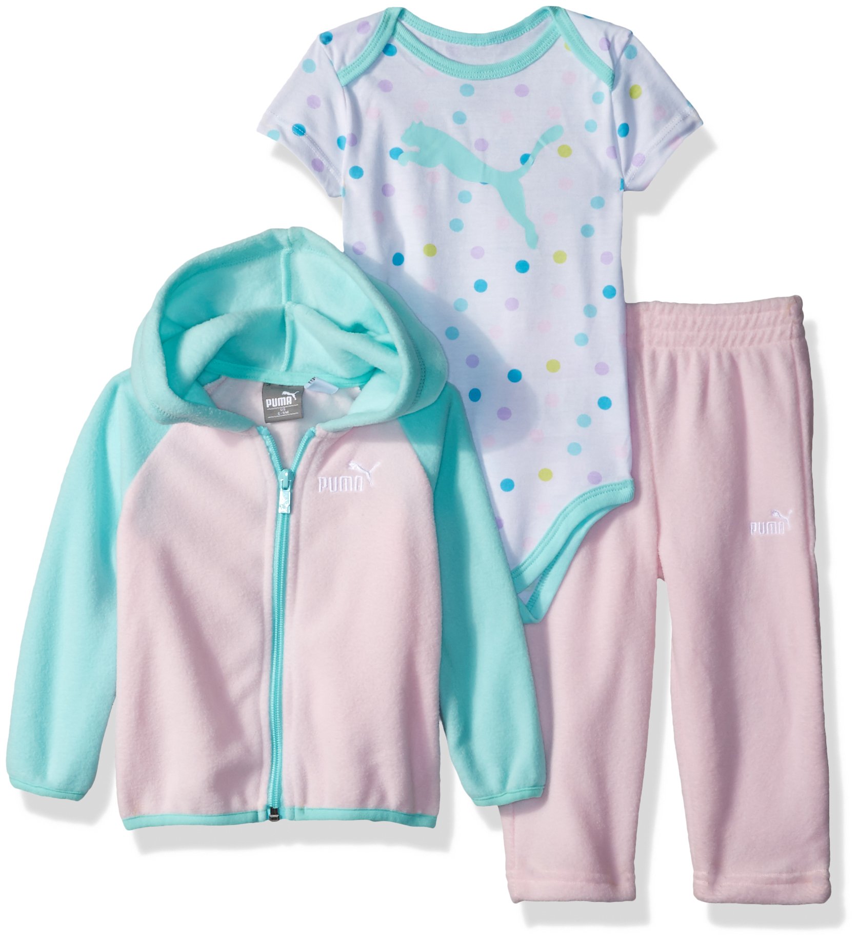 PUMA Baby Girls' Three Piece Micro Fleece Set