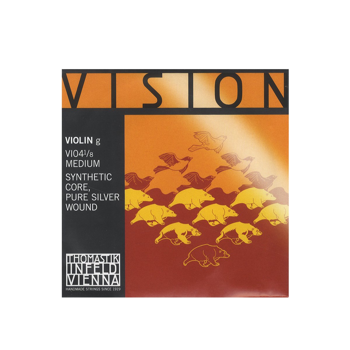 Thomastik single string for 1/8 violin Vision - G string plastic core, pure silver wound, medium