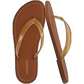 CUSHIONAIRE Surf Flip Flop Sandals for Women with Flexible Sole and Soft Jelly Strap, Lightweight Casual Slides