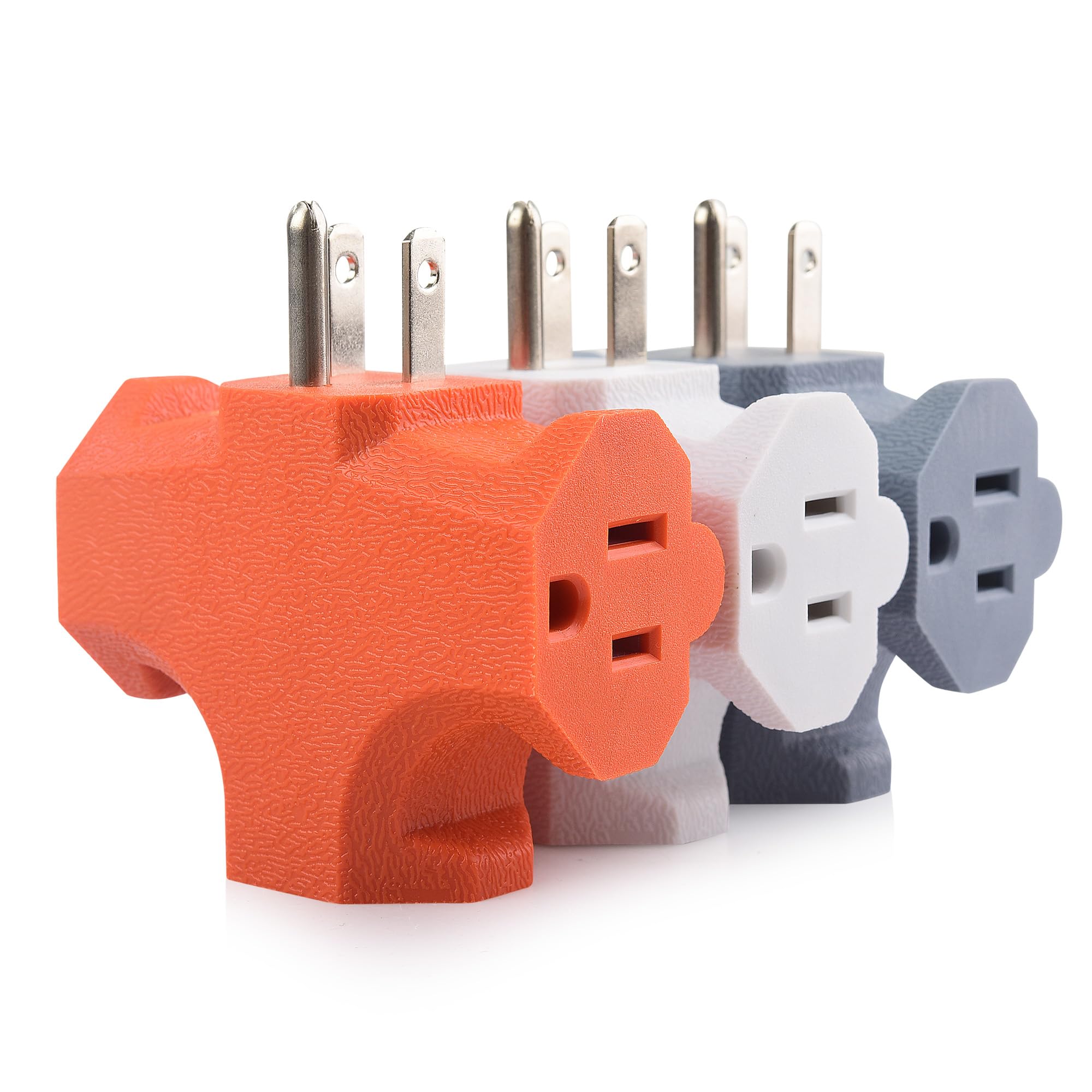 Photo 1 of [ETL Listed] Cable Matters 3-Pack 3 Way Plug Adapter 15A 1875W, 3 Prong 3 Outlet Adapter, Power Splitter Plug Outlet, 3 Way Electrical Splitter, Multicolored (White, Gray, Orange)