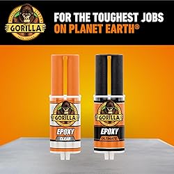 Gorilla 2 Part Epoxy, Clear Epoxy, 0.85 Ounce