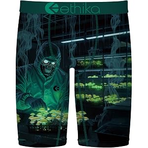 Ethika Men's Staple Boxer Brief, Shroom Alchemist | Premium Stretch mens staple with Signature Design, No Ride-up,, and Breat