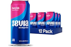 Zevia Zero Calorie Cherry Cola Soda, 16 Fluid Ounce - 12 per case.