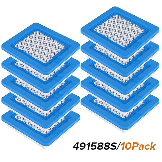 Rasenmäher Luftfilter, La Vane 10 Stück Luftfilter Ersatz für Briggs & Stratton 39959 491588S 491588 4915885