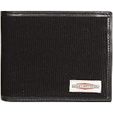 Harley-Davidson Men's Patch Cotton Canvas &amp; Leather Bi-Fold RFID Wallet - Black