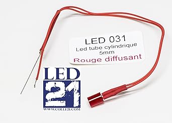 LED 21: LED 0031 Tube Zylindrische 5 mm rot blinkend