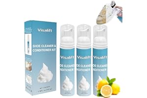 ERRECI Shoe cleaner foam, 3PCS, fz150 shoe cleaner, Sneaker Shoe Clean Foam Cream Bubble, Shoe Cleaner & Conditioner Kit Quickly Removes Dirty, Stains...