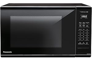 Panasonic NNSG676BC Mid Size Genius 1100 W Microwave Oven, 7 Auto Cook Menus, Child Lock, 1.3 cu.ft, Black