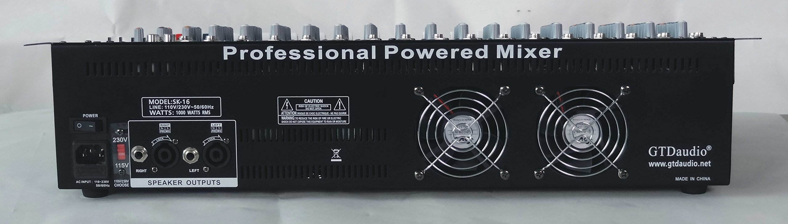 GTDAudio 16 Channel 4000Watt Professional Powered Mixer Amplifier