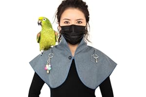 AMAPING Parrot Anti-Scratch Bird Poop Shoulder Protector Birds Anklet Toys, Multi-Functional Bird Diaper Poop Cover Pad Flight Suits Pee Pads Diaper Poop Shawl for Medium Cockatiel Parakeet Macaw