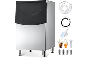 VEVOR Commercial Ice Maker Storage Bin, 250 LBS Capacity Ice-Bin, Stainless Steel Commercial Ice Storage Bin with Adjustable Anti-Slip Rubber Feet, Suitable for Restaurant Hotel and Beverage Shops