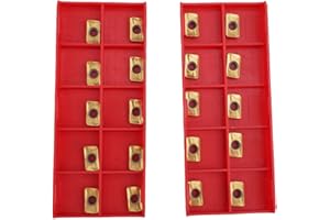 APKT11T3 Carbide Inserts 20Pc, for TiN Coated Milling Inserts for Face Milling Cutter, Carbide Inserts for Stainless Steel an