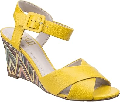 yellow wedge sandals uk