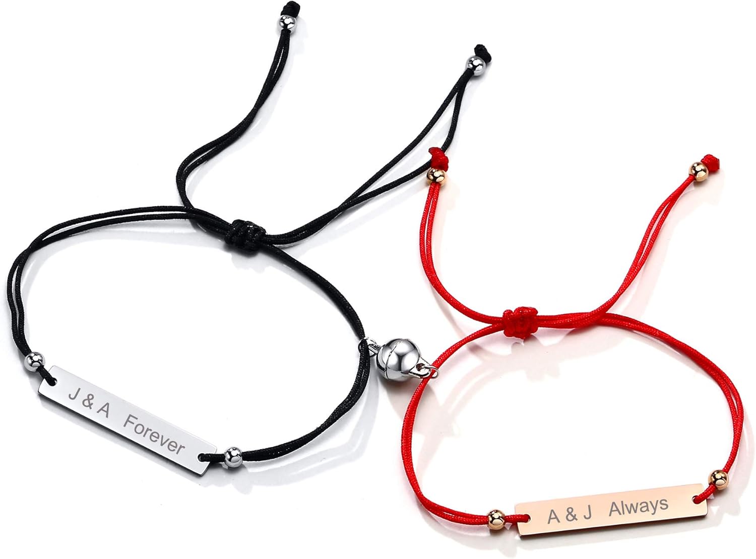 MPRAINBOW Couples Bracelets Personalized