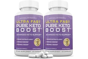Justified Laboratories (2 Pack Ultra Fast Pure Keto Boost Pills 1275MG New & Improved Formula Contains Apple Cider Vinegar Extra Virgin Olive Oil Powder Green Tea Leaf 120 Capsules